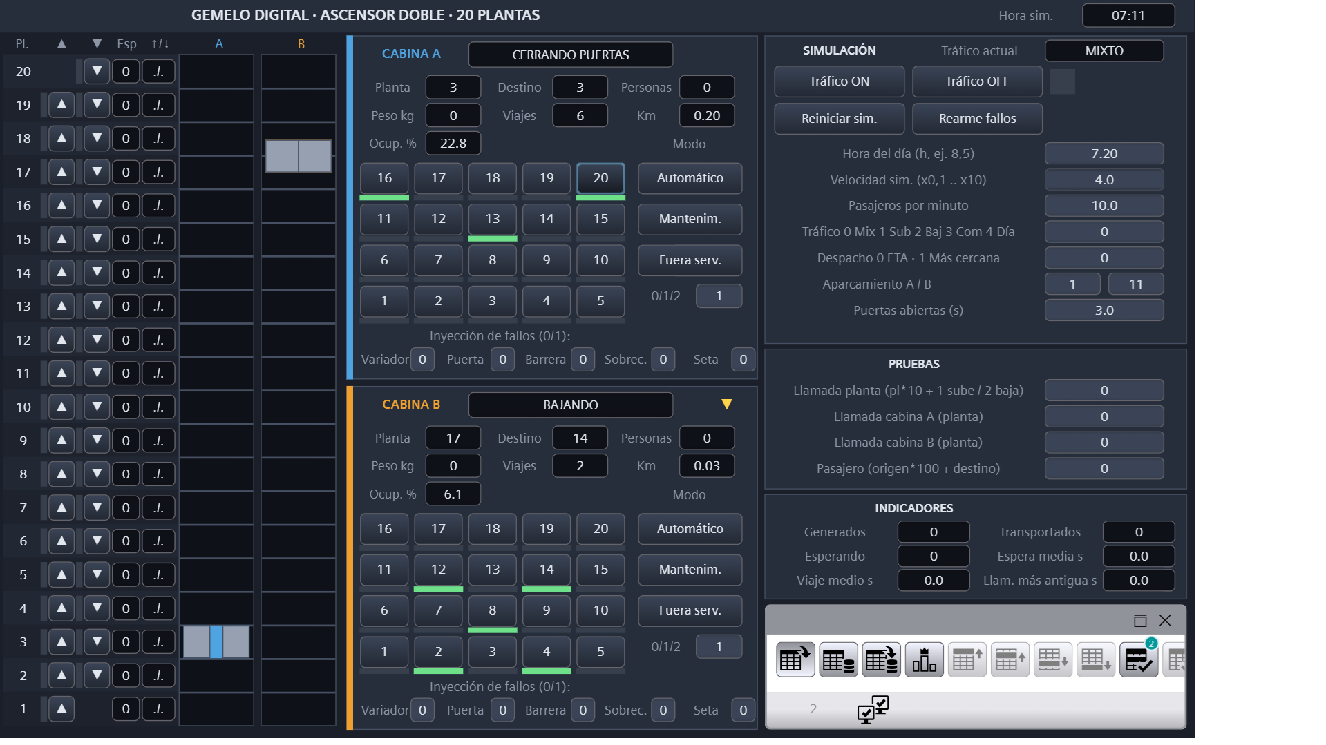 Automatic elevator control — Screenshot 6