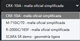 Interface grafica para el estudio y telemetria del correcto funcionamiento de un robot Fanuc — Screenshot 2