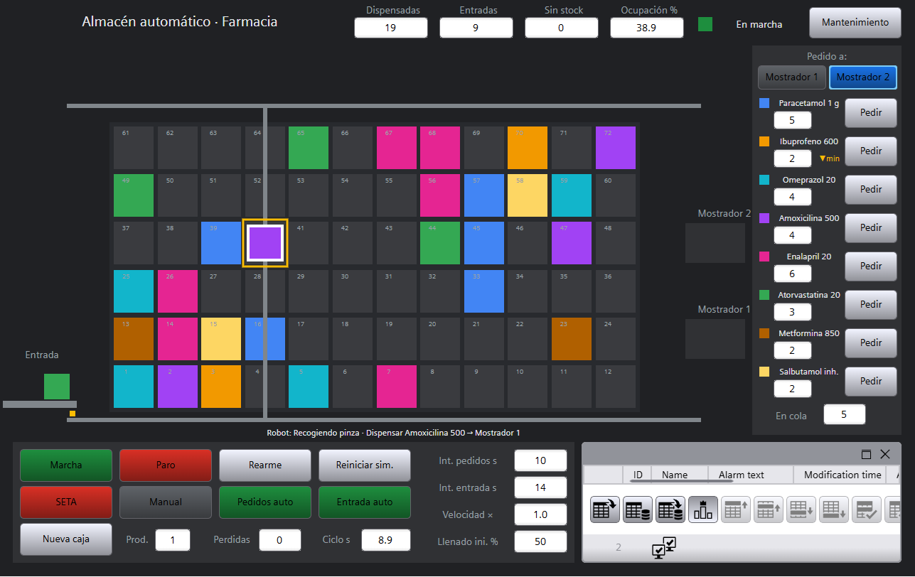 Dispensado automatico de almacen farmaceutico — Screenshot 2